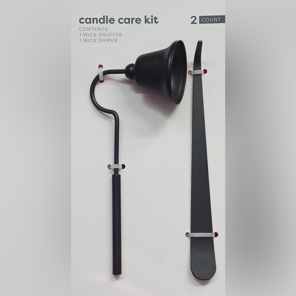 Candle Care Kit in Black Candle Snuffer/ Wick Dipper